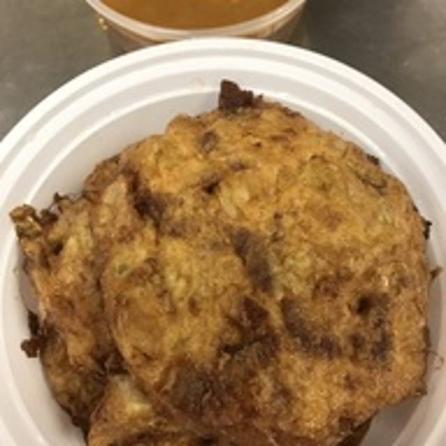 Beef Egg Foo Young.